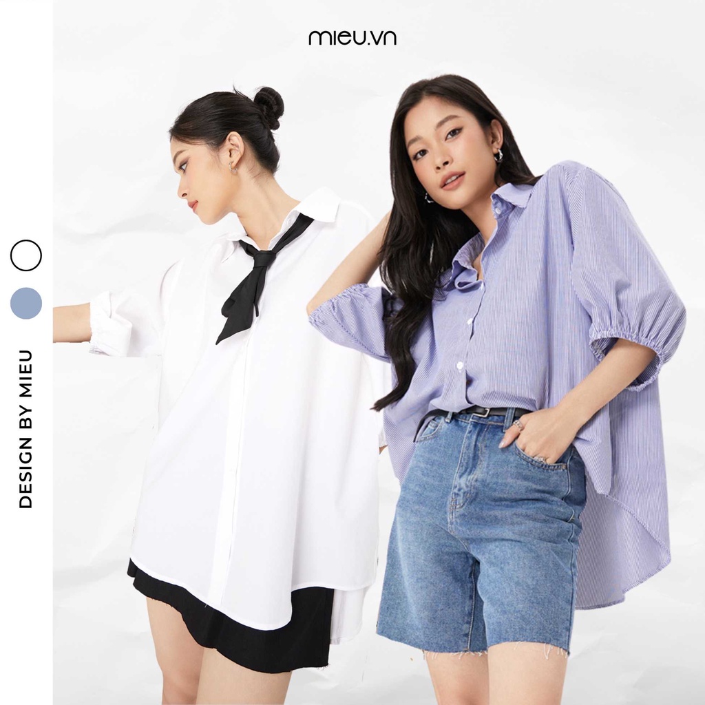 Áo sơ mi nữ thiết kế phồng tay lỡ MIEU - KJ16