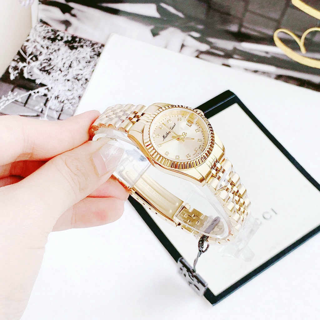 Đồng hồ nữ dây thép Mathey Tissot Crystal D710PDI