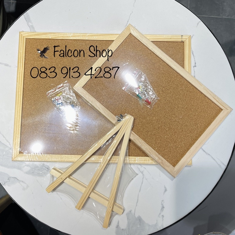 Bảng ghim gỗ bần, treo ảnh, giấy nhớ, postcard trang trí