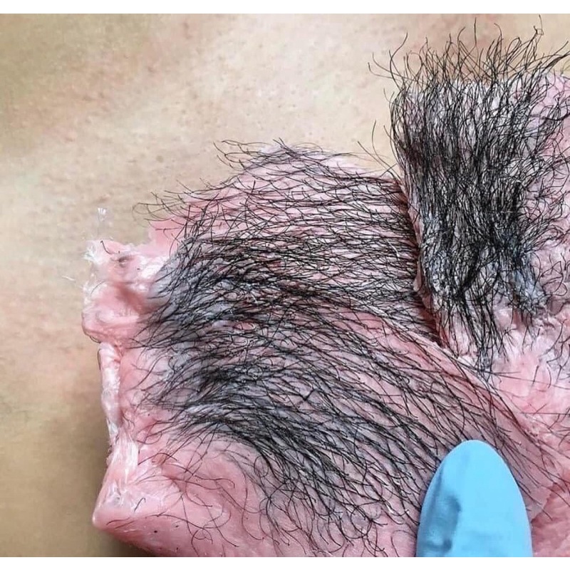 Sáp vụn wax lông nóng loại 1 hard wax bean tặng kèm cột tóc và que gỗ