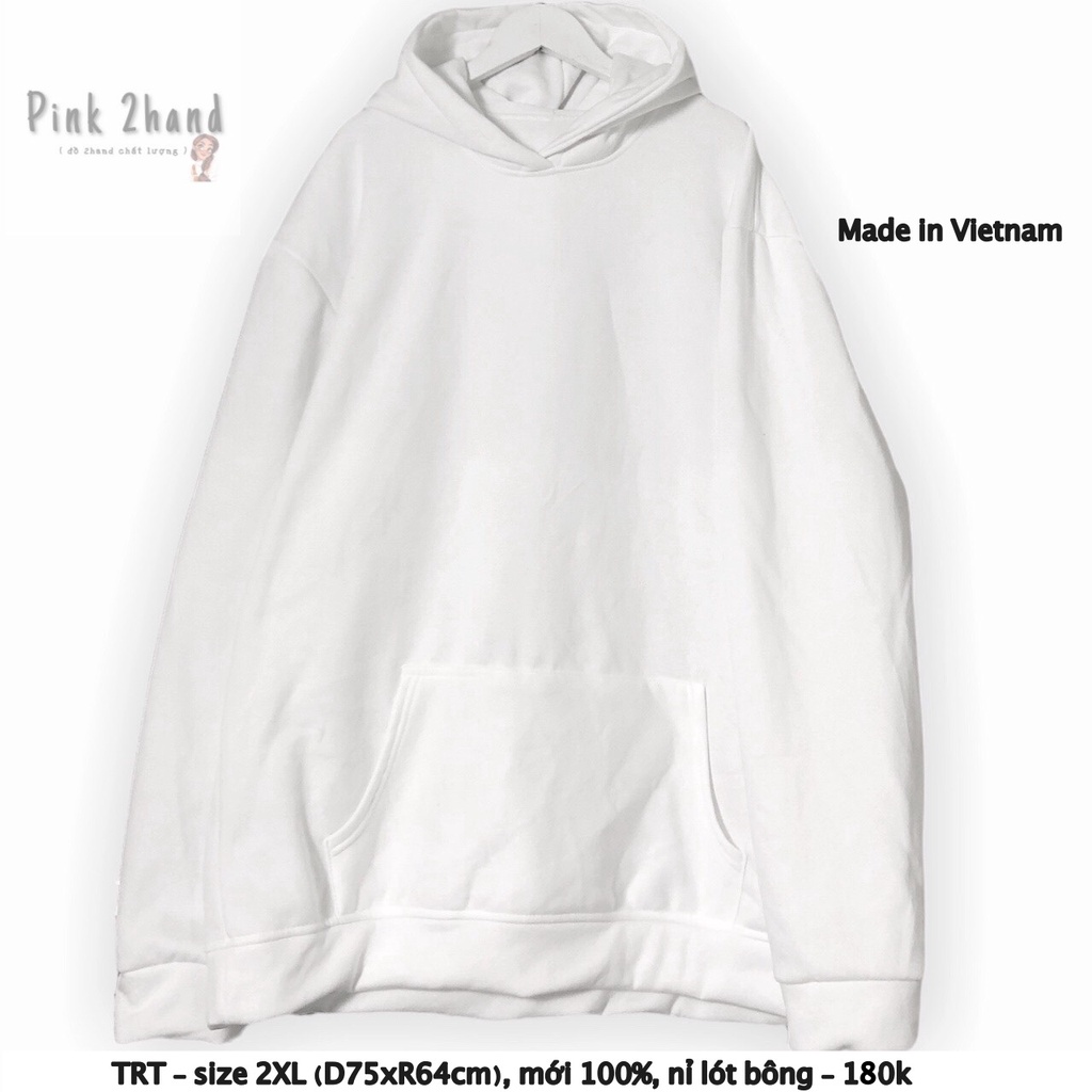 Áo Hoodie nữ, nam 2hand, chất dày, size XL/XXL - 2404-1