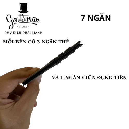 Ví Da Mini Đựng Thẻ ATM Card Visit 7 Ngăn Nhỏ Gọn Chất Liêu PU Leather