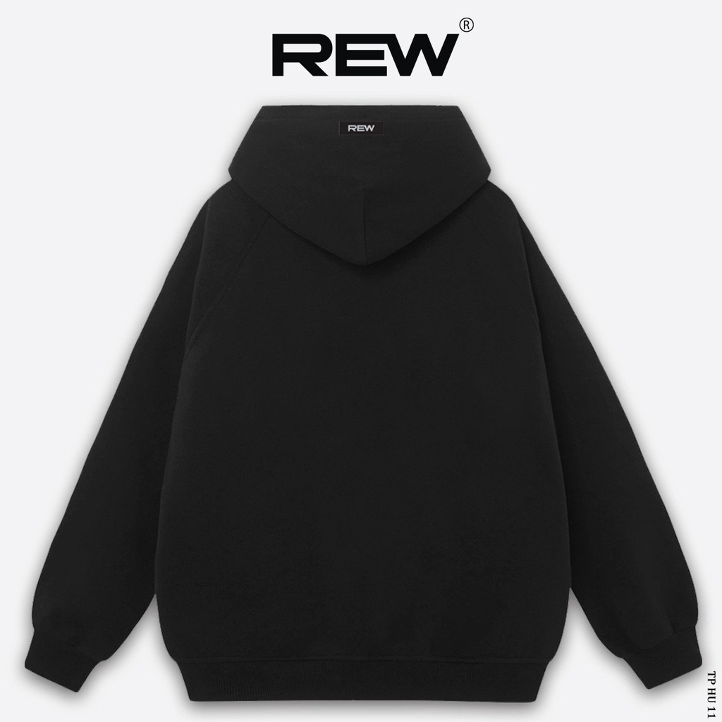 Áo hoodie local brand REW form rộng Unisex dành cho cả nam và nữ mẫu REW cây xăng HD11