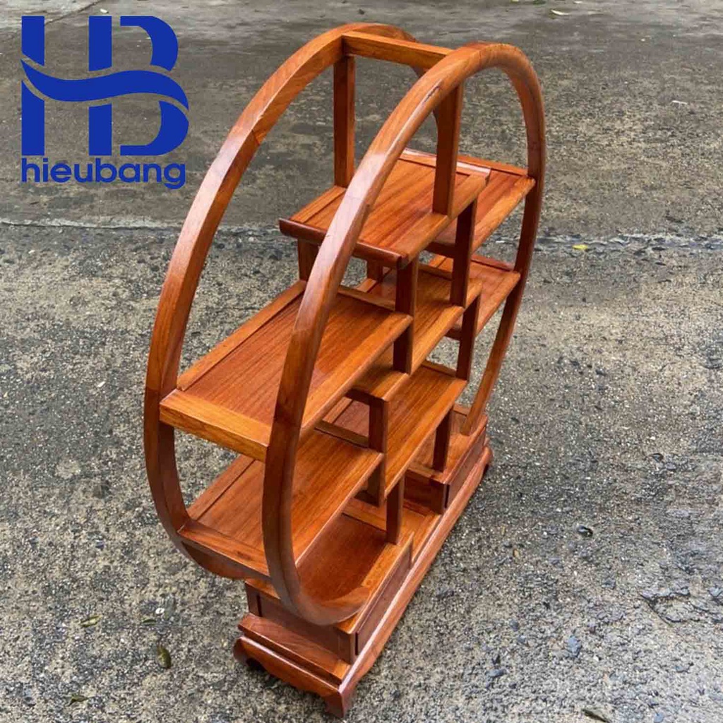 Kệ để đồ gỗ Hương tròn Sâu18, Cao 90, Dài 80cm | Liên hệ để được tư vấn chi tiết