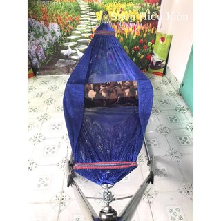 Võng lưới 2 lớp nẹp đầu , size 2m3 x 1m5, nẹp 2,4cm , võng lưới nẹp đầu cao cấp lưới dày đẹp