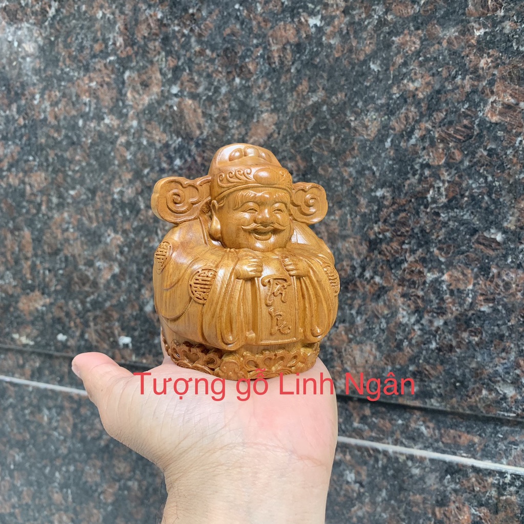Tượng thần tài mini, thần tài chibi, thần tài để xe ô tô cao 9 cm