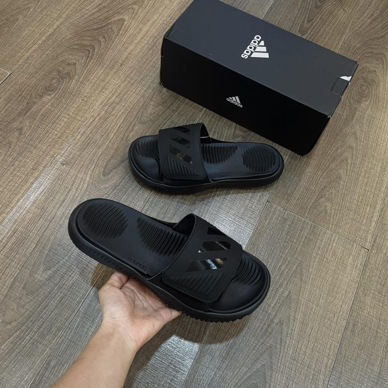 Dép Quai Ngang Chính Hãng Adidas AlphaBounce Basketball Core Đen Shop Xám Store