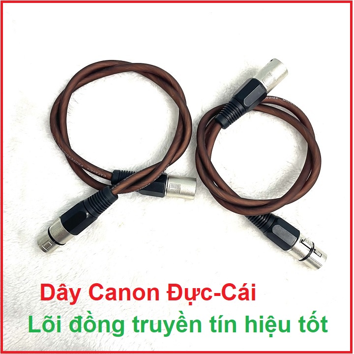 Đôi dây Canon Đực-Cái cao cấp dùng kết nối các thiết bị âm thanh,thiết bị Livestream,Lõi đồng truyền tín hiệu chuẩn