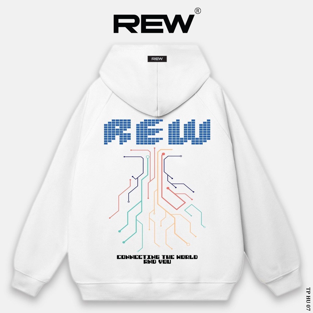 Áo hoodie REW local brand form rộng Unisex dành cho cả nam và nữ mẫu REW Connect HD07