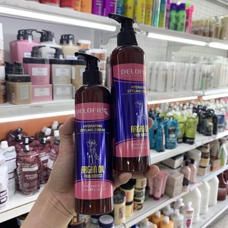 _Gel tạo kiểu mềm Delofil Argan độ giữ nếp vừa phải không gây cứng tóc 235ml
