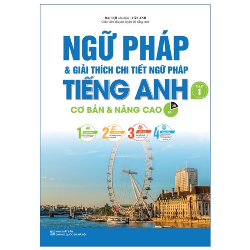 Sách : Ngữ Pháp & Giải Thích Chi Tiết Ngữ Pháp Tiếng Anh Tập 1 ( Cơ Bản & Nâng Cao 80/20 )