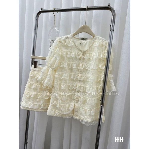 [S246]Set Ren Tầng MPB Hàng 2 Lớp Chân Váy Có Lót Quần Kèm Ảnh Thật Video