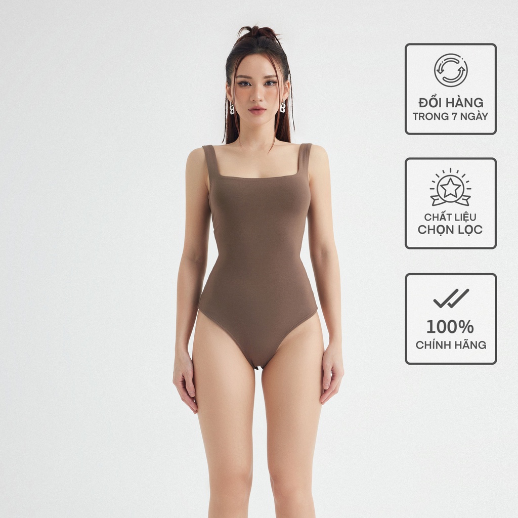 Áo Ba Lỗ Cổ Vuông Bodysuit Nữ Busy 2 Lớp Rayon Co Giãn Ôm Sát BL13B | BigBuy360 - bigbuy360.vn