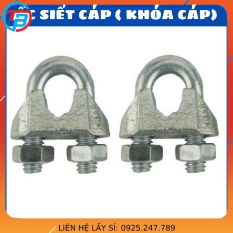 Ốc siết cáp - khóa cáp - cóc kẹp cáp - size 3mm, 5mm, 6mm, 8mm, 10mm, 12mm - Cáp Thép Thái Bình