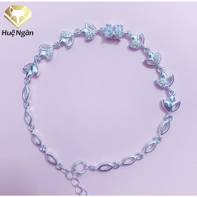 Lắc tay bạc 925 Huệ Ngân - Hoa hồng tình yêu RYB140117
