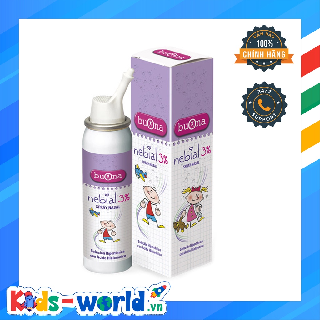 - Nebial / Nebianax 3% Spray Nasale 100ml - bình xịt rửa mũi cho trẻ