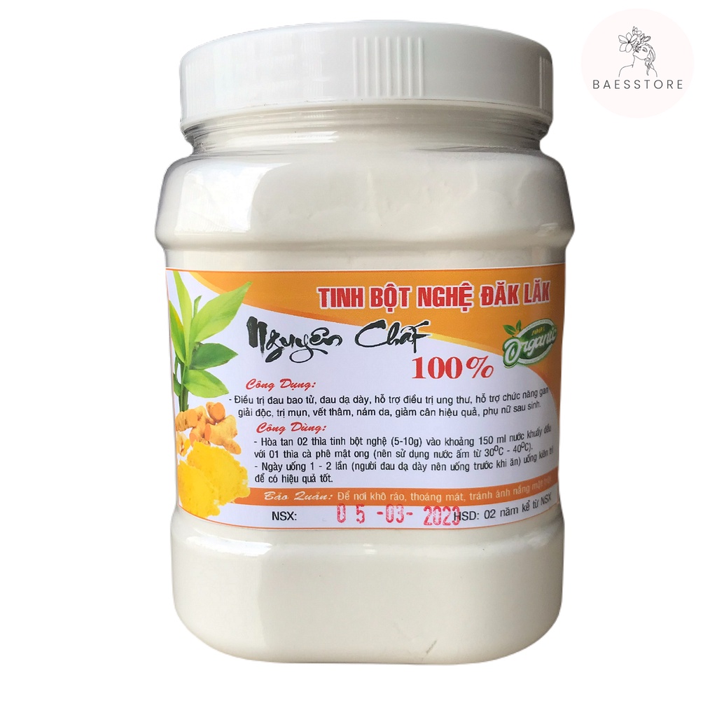 Tinh bột nghệ đen nguyên chất 100% tốt cho bao tử Đắk Lắk hũ 500g