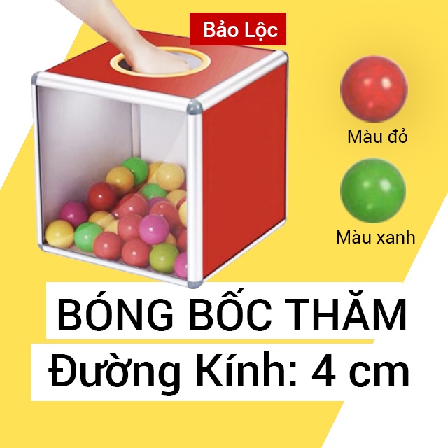 Quả Bóng Nhựa Bốc Thăm May Mắn,Banh Bốc Thăm Mở Đôi Được - Rỗng 2 nửa 4Cm