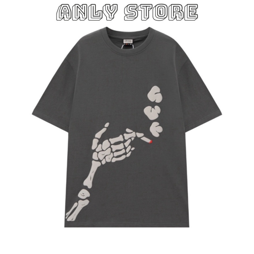 Áo thun SMOKED form rộng tay lỡ nguyên liệu cotton, áo phông Unisex nam nữ form rộng.