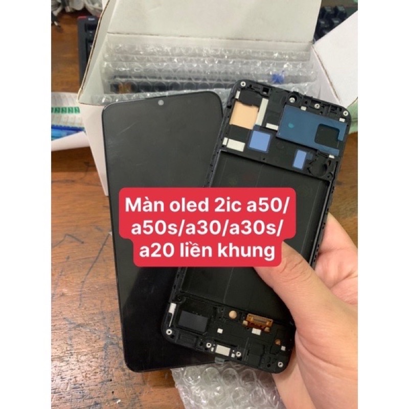 màn samsung A50/A50s/A30/A30s/A20 oled 2ic liền khung