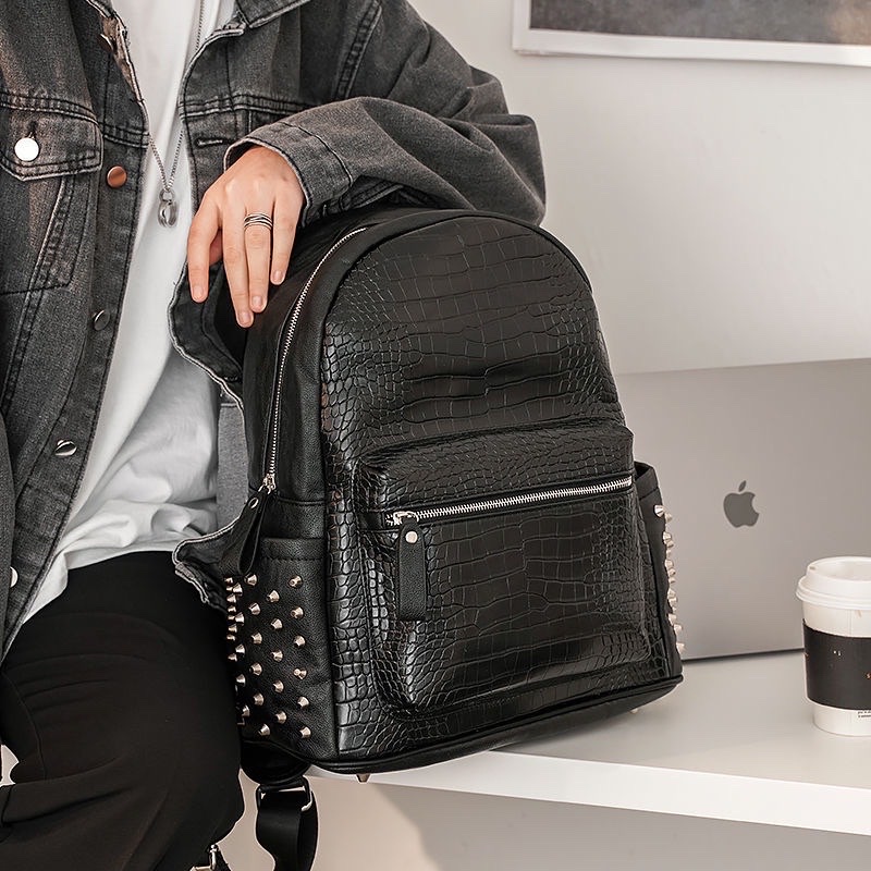 Balo da thời trang nam nữ balo da PU cao cấp chống nước cặp đi học đi chơi ulzzang balo đựng laptop 14 inh