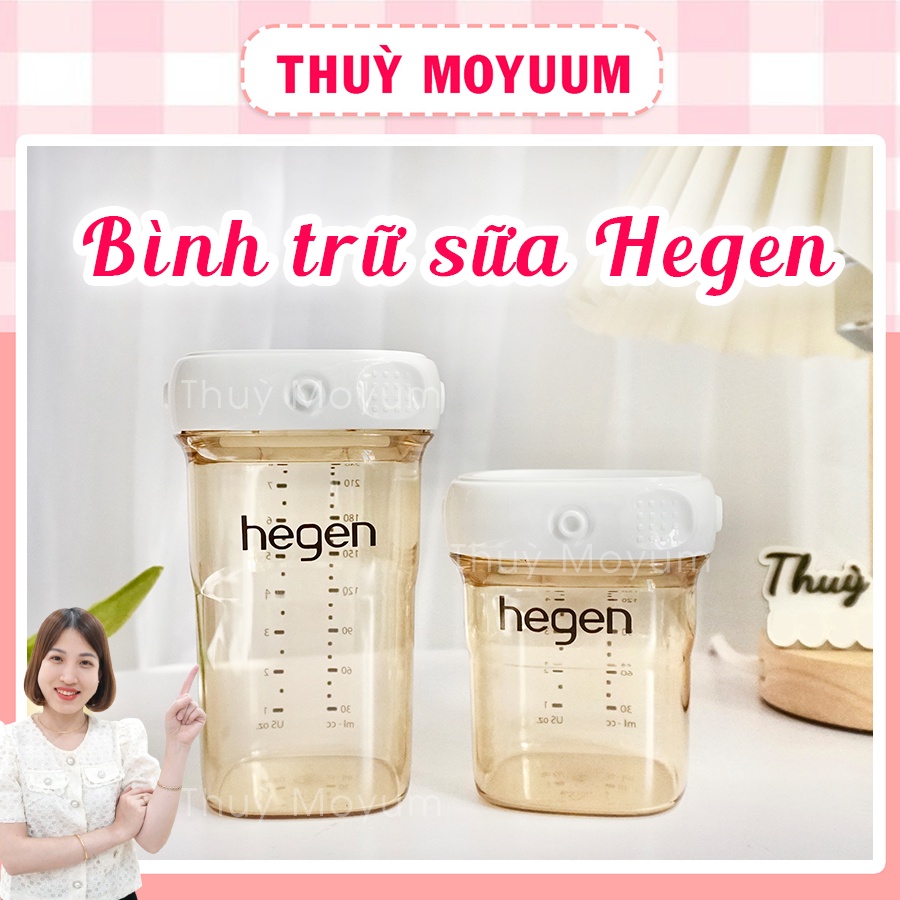 Bình trữ sữa và thức ăn Hegen 150ml - 240ml (nắp màu trắng)