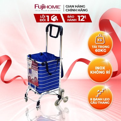 Xe kéo đi chợ, leo cầu thang FUJIHOME SC-260 tải trọng 50-60kg - Hàng chính hãng - Bảo hành 12 tháng