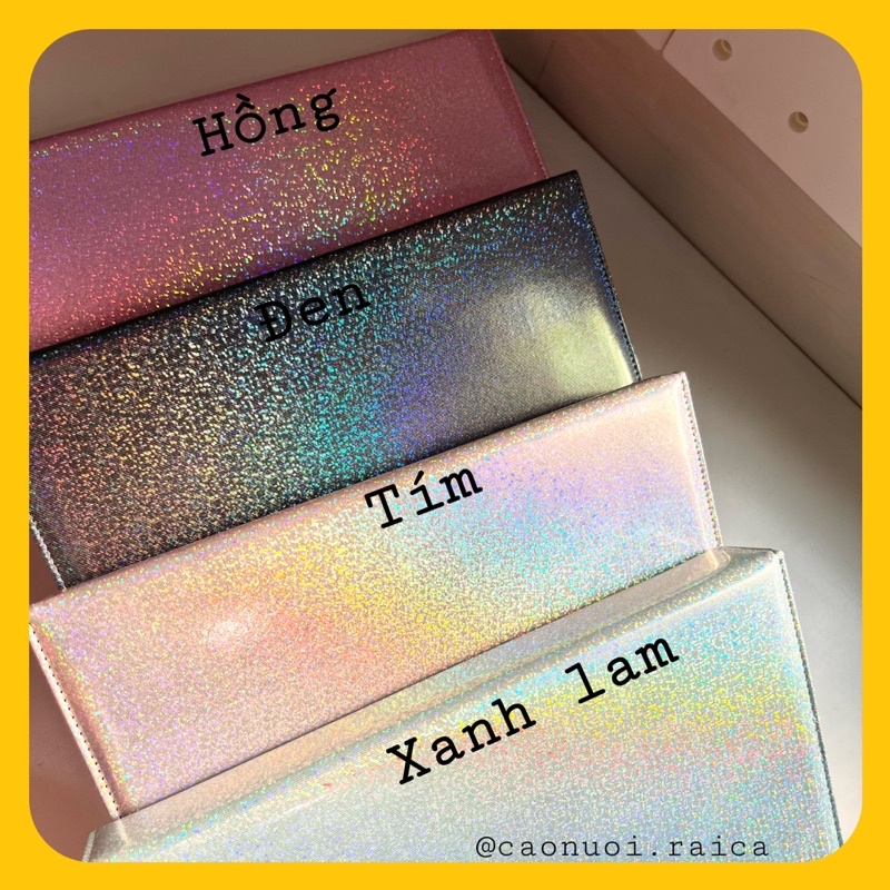 [CÓ SẴN] BINDER LẤP LÁNH  BÌA DA  A4 4CÒNG CHỮ D - Cáo nuôi rái cá