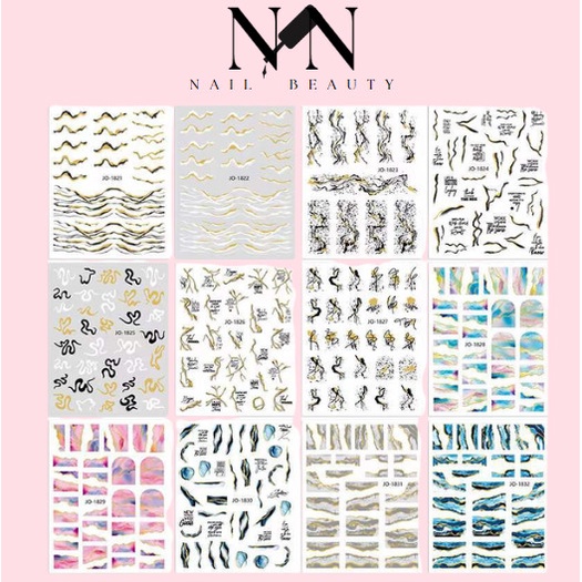 Dán móng vân nổi, hoa văn đá , phụ kiện nail giá rẻ