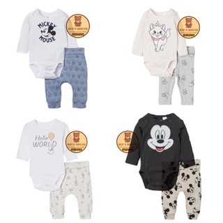 Set body+quần h&m cho bé sơ sinh sz 0-9m