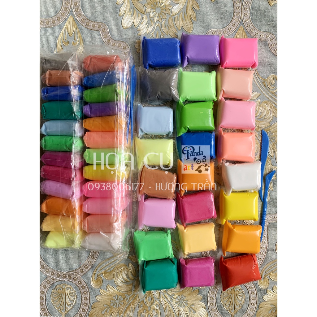 Đất sét tự khô siêu nhẹ loại to_12/24/36 màu tặng kèm dụng cụ
