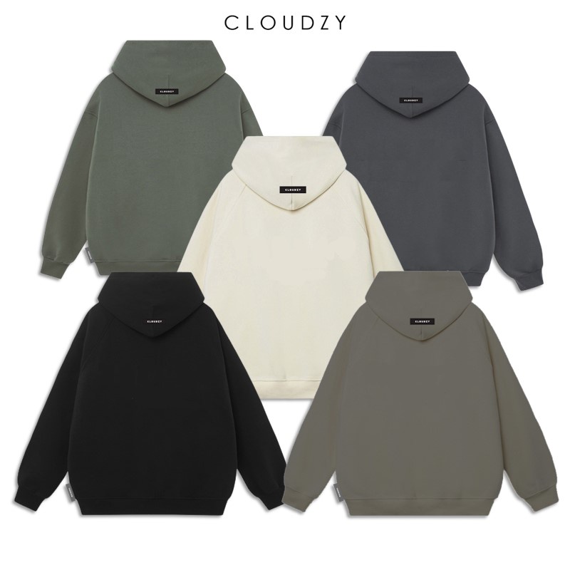 Áo hoodie local brand nam nữ unisex HD TRƠN CLOUDZY cặp đôi nỉ ngoại cotton form rộng có mũ xám đen dày cute zip