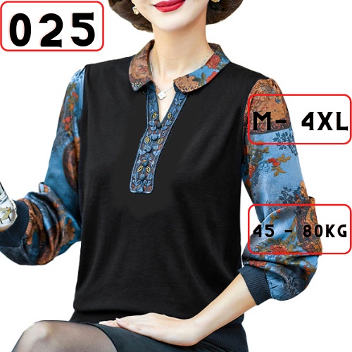 Áo Nữ Trung Niên Kiểu Sơ Mi Dài Tay Hàng Quảng Châu Cho Mẹ Người Trung Tuổi U60 Thời Trang Trung Niên Như Thủy Ab122