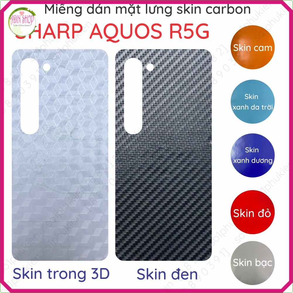 Miếng dán mặt lưng skin carbon SHARP AQUOS R5G