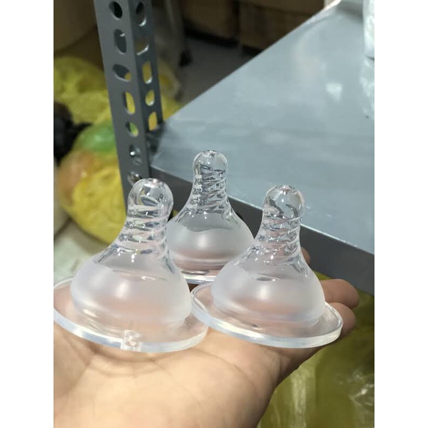 Núm ti SIÊU MỀM cổ rộng, cổ hẹp đủ size S/M/L/LL thay thế cho bình Pigeon, Lansinoh và các loại bình khác
