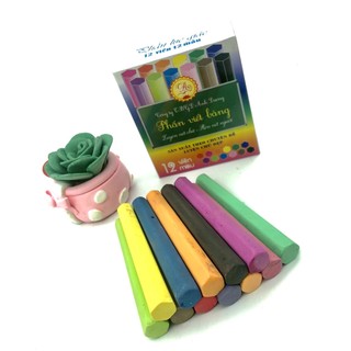 Phấn lục giác viết bảng THẦY ÁNH viết nét thanh nét đậm hộp 12 viên