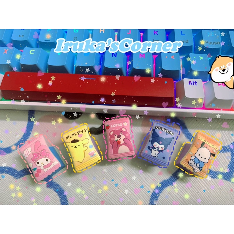 Nút bàn phím cơ ABS doubleshot bao bì các nhân vật SANRIO decor bàn phím