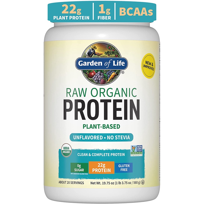 BỘT ĐẠM THỰC VẬT HỮU CƠ Garden of Life - RAW Organic Protein Unflavored 560g (22oz)
