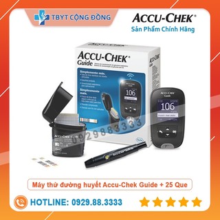 Bộ Máy Đo Đường Huyết ACCUCHECK GUIDE + ( Máy + 50 Que )