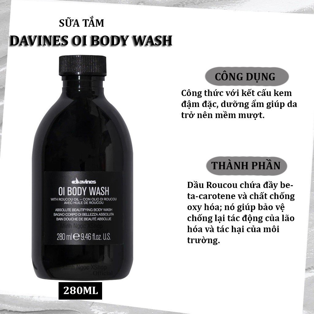 Sữa tắm Davines Oi Body Wash 280ML