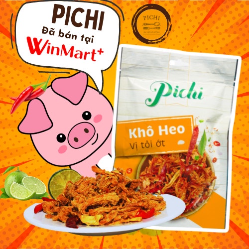 Khô heo Pichi vị tỏi ớt CHÍNH HÃNG chứng nhận AN TOÀN VSTP 100g/50g siêu ngon