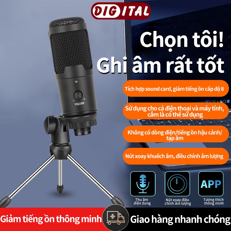 Micro thu âm nhỏ gọn giắc cắm tiện dụng ,Cắm là có thể sử dụng,Giảm tiếng ồn thông minh cho điện thoại máy tính PC