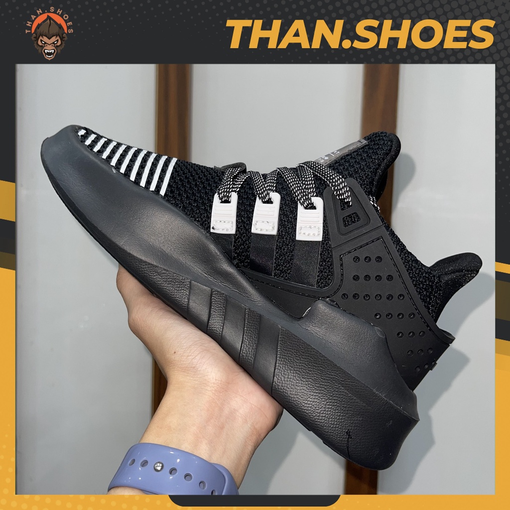 Giày EQT Basketball Adv Running Black, EQT Đen Phản Quang Than.Shoes - Than.Shoes