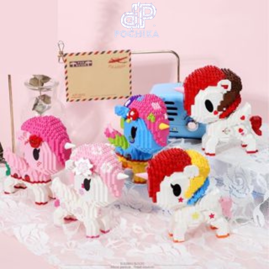 Mô hình lắp ghép 3D chú Ngựa một sừng Pony tuyệt đẹp - Bộ đồ chơi lắp ráp cho bé