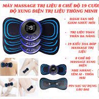 Miếng dán massage xung điện cổ vai gáy, bắp tay, lưng 10 chế độ mát-xa, pin sạc, Máy massage mini toàn thân