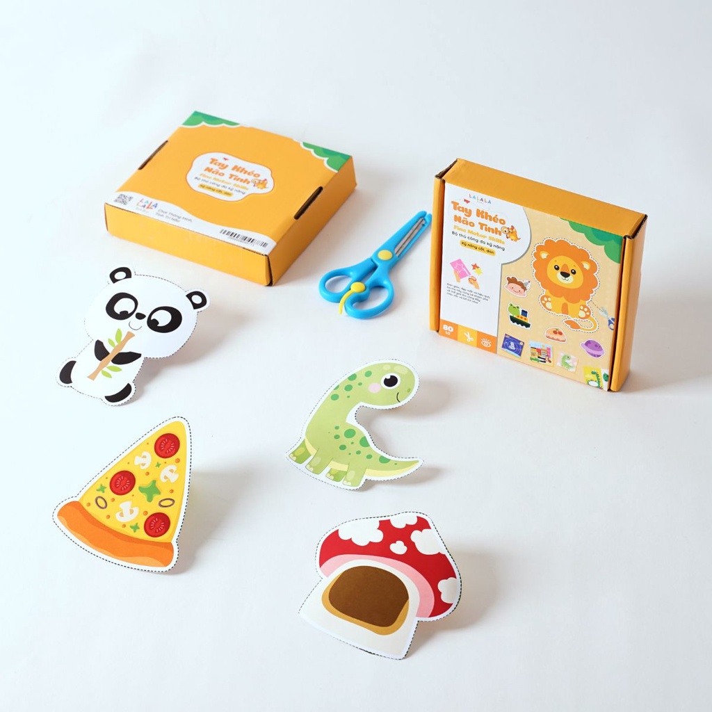 Bộ cắt giấy thủ công đa kĩ năng: cắt, dán, gấp giấy Lalala baby TAY KHÉO NÃO TINH - FINE MOTOR SKILLS