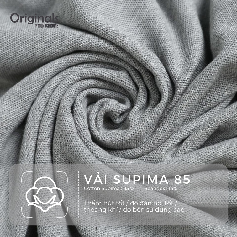 Áo polo nam POLMAN cotton cá sấu Supima bộ 15 màu cao cấp mới nhất 2023  - MONOCHROME