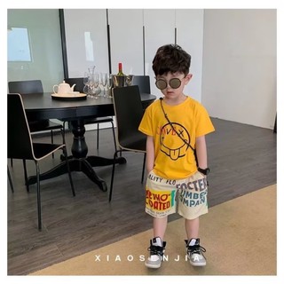 [SIZE NHÍ] SÉT BỘ THUN MẶC NHÀ BÉ TRAI MẶT CƯỜI