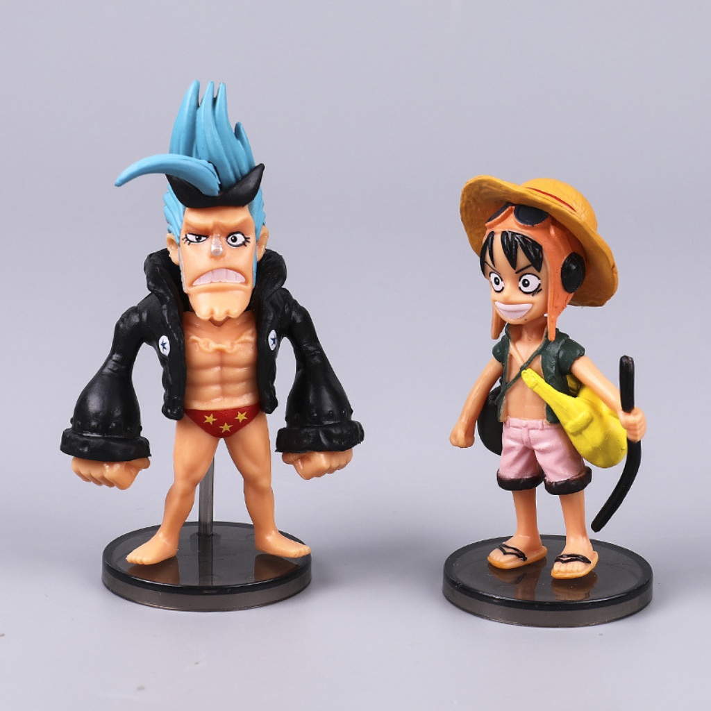 Mô hình One Piece Luffy Store Rozo 6 nhân vật băng mũ rơm luffy rozo sanji chibi cao 9,8cm , figure anime one piece