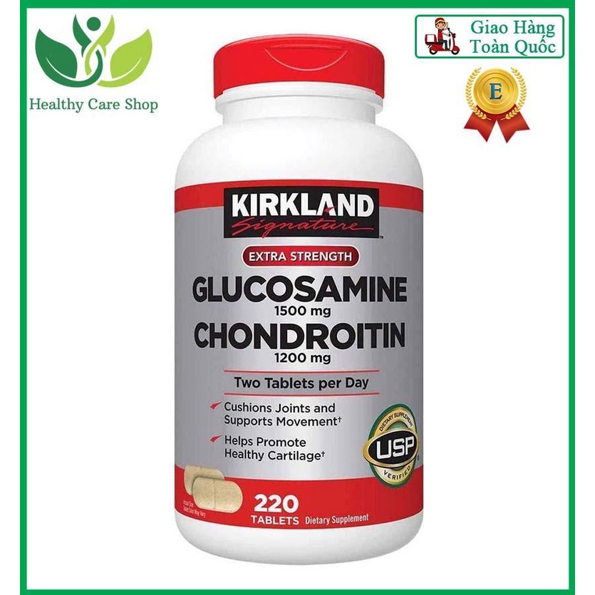 Viên Uống Bổ Xương Khớp Kirkland Glucosamine 1500mg Chondroitin 1200mg 220 Viên - HealthyCare Shop